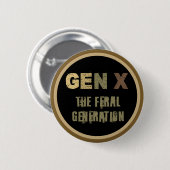 Badge Rond 5 Cm Génération X : Génération Feral (Devant & derrière)