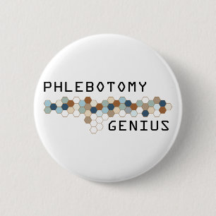 Badge Rond 5 Cm Génie de Phlebotomy