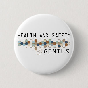 Badge Rond 5 Cm Génie de santé et sécurité