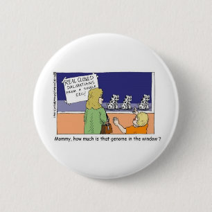Badge Rond 5 Cm Génome Dans La Fenêtre Cadeaux Et T-Shirts Drôles
