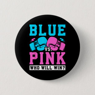 Badge Rond 5 Cm Genre Reveal Party Bleu Vs Rose Qui Gagnent La Box