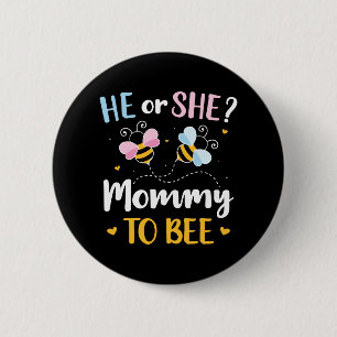 Badge Rond 5 Cm Genre révéler sa maman ou elle jumelle bébé fête