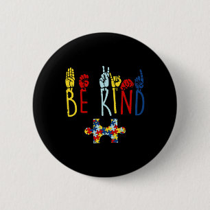 Badge Rond 5 Cm Genre Sensibilisation sur l'autisme de langage des
