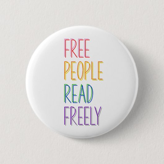 Badge Rond 5 Cm Gens Libres Lisent Librement (Devant)