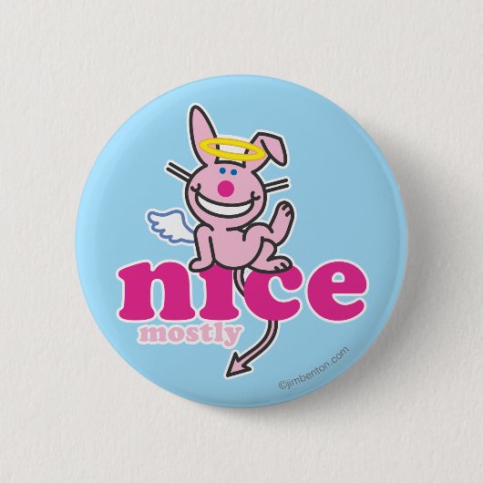 Badge Rond 5 Cm Gentil en grande partie (Devant)