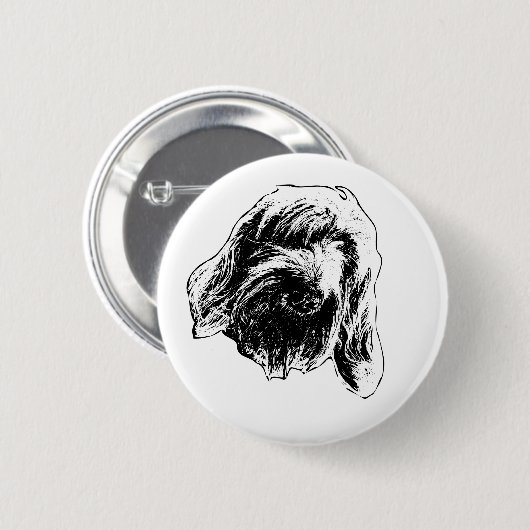 Badge Rond 5 Cm Gentle Spinone Mood (Devant & derrière)