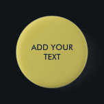 Badge Rond 5 Cm Gentle Warm Yellow Button<br><div class="desc">Personalizable dark blue text. ----A soft,  muted yellow that radiates a gentle warmth. This creamy,  golden-toned neutral is designed to bring a touch of cozy sunshine and calm to any aesthetic. It is a versatile and timeless shade that feels both cheerful and sophisticated.</div>