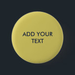 Badge Rond 5 Cm Gentle Warm Yellow Button<br><div class="desc">Personalizable dark blue text. ----A soft,  muted yellow that radiates a gentle warmth. This creamy,  golden-toned neutral is designed to bring a touch of cozy sunshine and calm to any aesthetic. It is a versatile and timeless shade that feels both cheerful and sophisticated.</div>