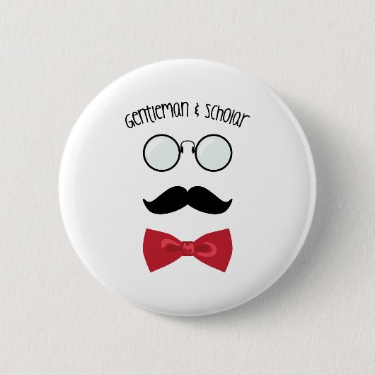 Badge Rond 5 Cm Gentleman & Scholar (Devant)