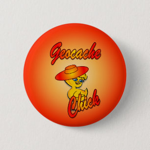 Badge Rond 5 Cm Geocache Chick #5