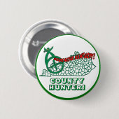 BADGE ROND 5 CM GÉOCACHE KENTUCKY COMTÉ CHASSEUR (Devant & derrière)