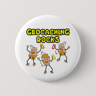 Badge Rond 5 Cm Géocaching Rocks