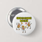 Badge Rond 5 Cm Géocaching Rocks (Devant & derrière)