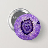 Badge Rond 5 Cm Géode d'agate violet tombé (Devant & derrière)