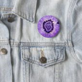 Badge Rond 5 Cm Géode d'agate violet tombé (En situation)