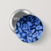Badge Rond 5 Cm Géodes Agate Quartz Bleu (Devant & derrière)