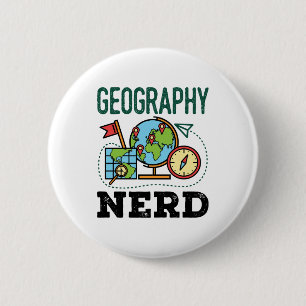 Badge Rond 5 Cm Géographie Nerd