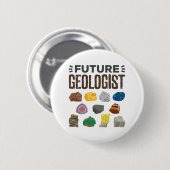 Badge Rond 5 Cm Géologie future Géologie Rocks Gems (Devant & derrière)