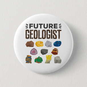 Badge Rond 5 Cm Géologie future Géologie Rocks Gems
