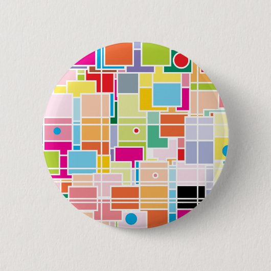 Badge Rond 5 Cm Géométrie Fizz (Devant)