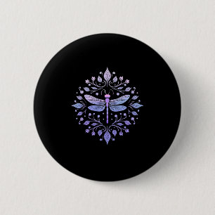Badge Rond 5 Cm Géométrie fractale de méditation spirituelle Yoga