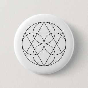 Badge Rond 5 Cm Géométrie sacrée minimaliste moderne Abstraite