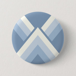 Badge Rond 5 Cm Géométrique abstrait, bleu et blanc cassé 2
