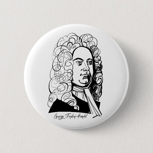 Badge Rond 5 Cm George Frideric Handel (Devant)