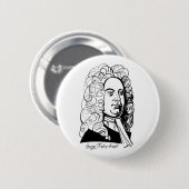 Badge Rond 5 Cm George Frideric Handel (Devant & derrière)