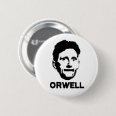 Badge Rond 5 Cm George Orwell (Devant & derrière)