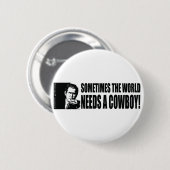 Badge Rond 5 Cm George W. Bush (Devant & derrière)