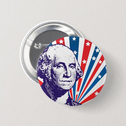 Badge Rond 5 Cm George Washington (Devant & derrière)