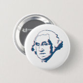 Badge Rond 5 Cm George Washington dans 3d (Devant & derrière)
