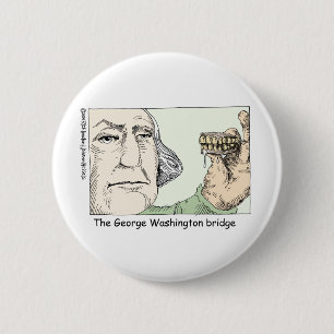 Badge Rond 5 Cm George Washington Dents Drôle Drôle Cadeaux & Obje