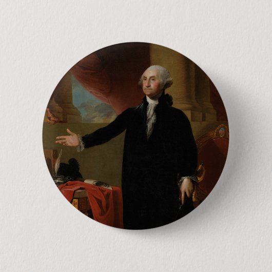 Badge Rond 5 Cm George Washington - Gilbert Stuart (1797) (Devant)
