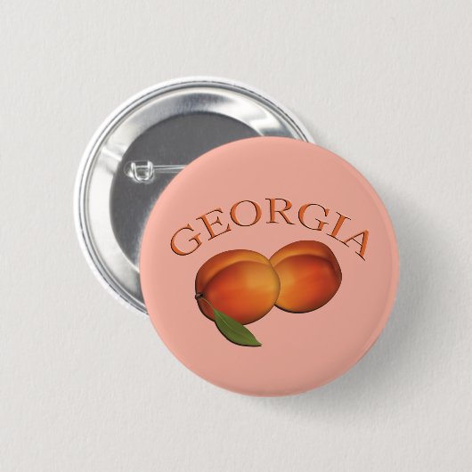 Badge Rond 5 Cm Georgia Peach (Devant & derrière)