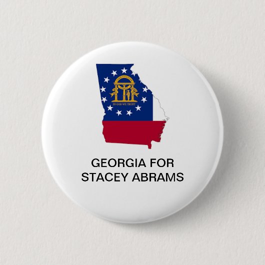 BADGE ROND 5 CM GEORGIE POUR STACEY ABRAMS GOVERNOR BUTTON (Devant)