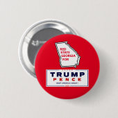 Badge Rond 5 Cm Géorgie pour Trump Pence 2020 (Devant & derrière)