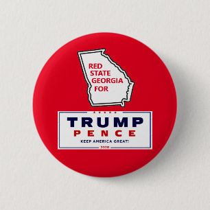 Badge Rond 5 Cm Géorgie pour Trump Pence 2020