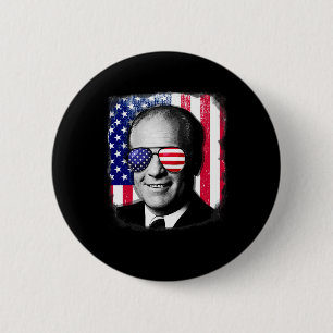 Badge Rond 5 Cm Gerald Ford 4 juillet Drapeau