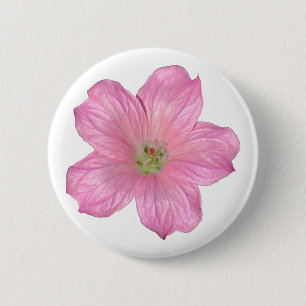 Badge Rond 5 Cm Géranium rose