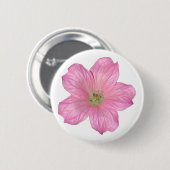 Badge Rond 5 Cm Géranium rose (Devant & derrière)