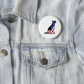 Badge Rond 5 Cm German Shepherd (En situation)