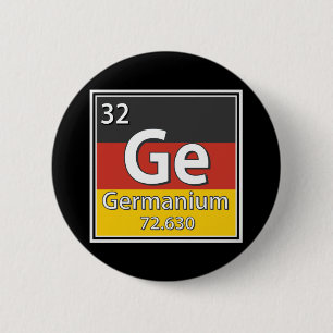Badge Rond 5 Cm Germanium - Allemagne Drapeau allemand Science