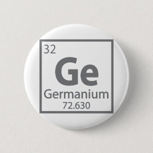 Badge Rond 5 Cm Germanium - German Science Periodic Table
