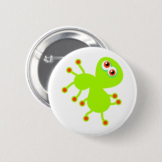 Badge Rond 5 Cm Germe vert (Devant & derrière)