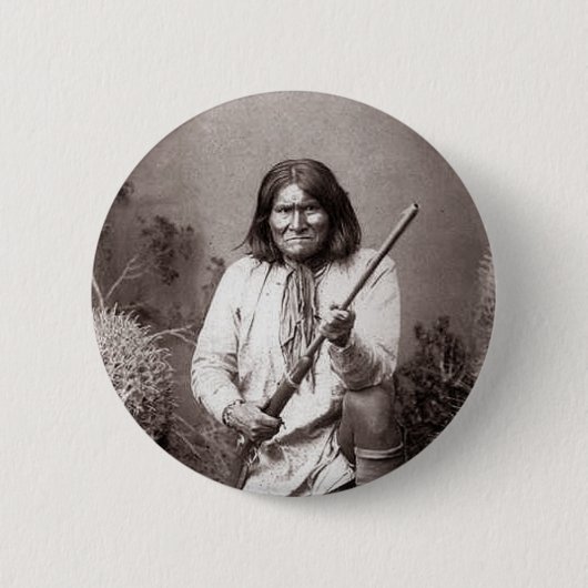 Badge Rond 5 Cm Geronimo - cru (Devant)