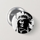 Badge Rond 5 Cm Geronimo noir et blanc (Devant & derrière)