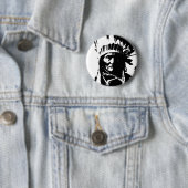 Badge Rond 5 Cm Geronimo noir et blanc (En situation)
