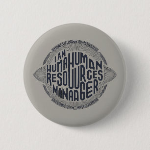 Badge Rond 5 Cm Gestionnaire des ressources humaines personnalisab